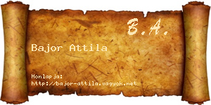 Bajor Attila névjegykártya